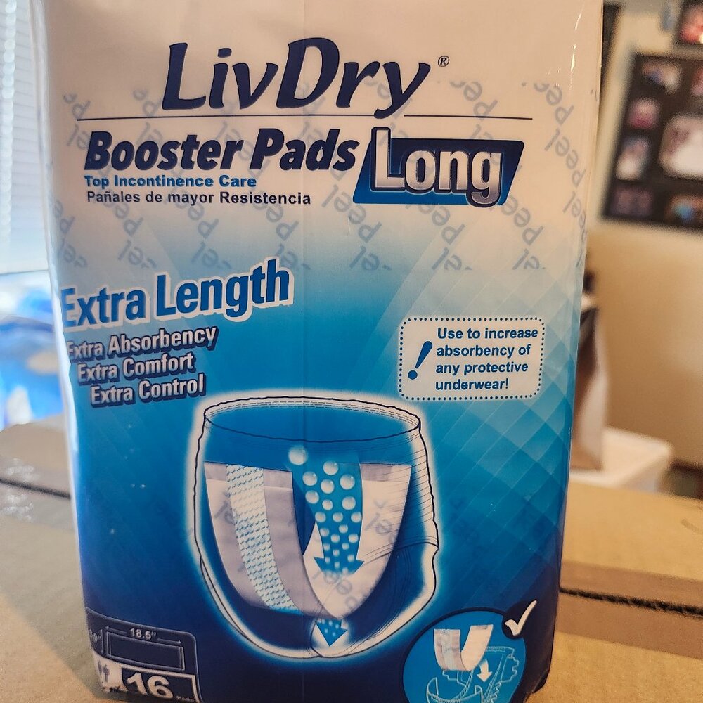Liv Dry Booster pads Long Incontinence Protection Insert for Men or Women